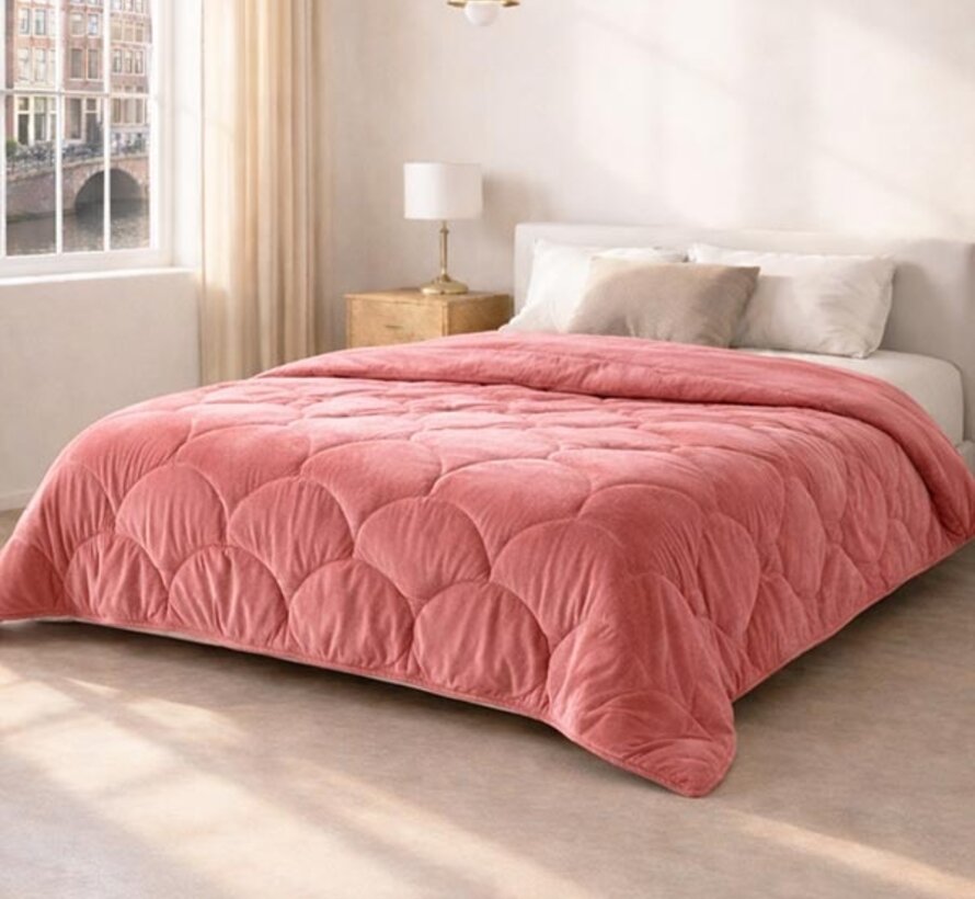 Dekbed Zonder Overtrek - Oud Roze Velvet