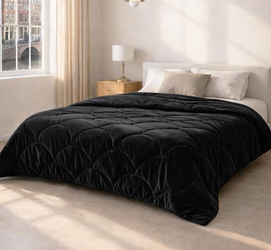 Dekbed Zonder Overtrek - Zwart Velvet