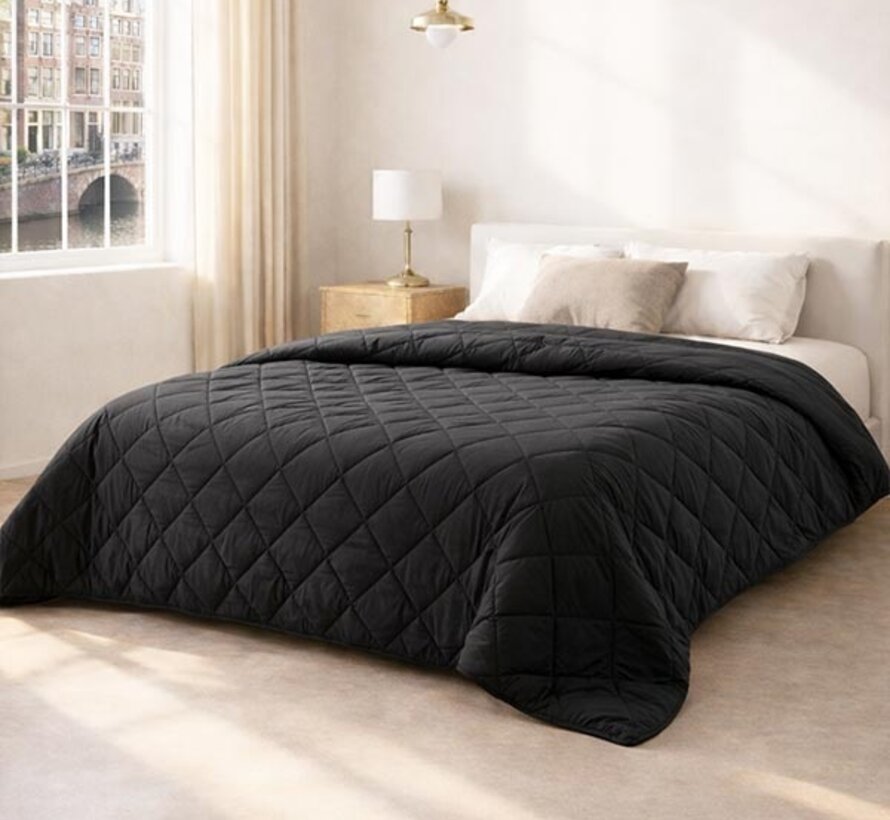 Dekbed Zonder Overtrek - Antraciet Perkaal Katoen