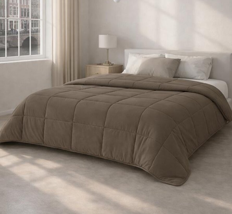 Dekbed Zonder Overtrek - Taupe Stone Washed