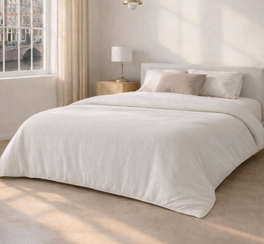 Dekbed Zonder Overtrek - Creme Micro Mousseline