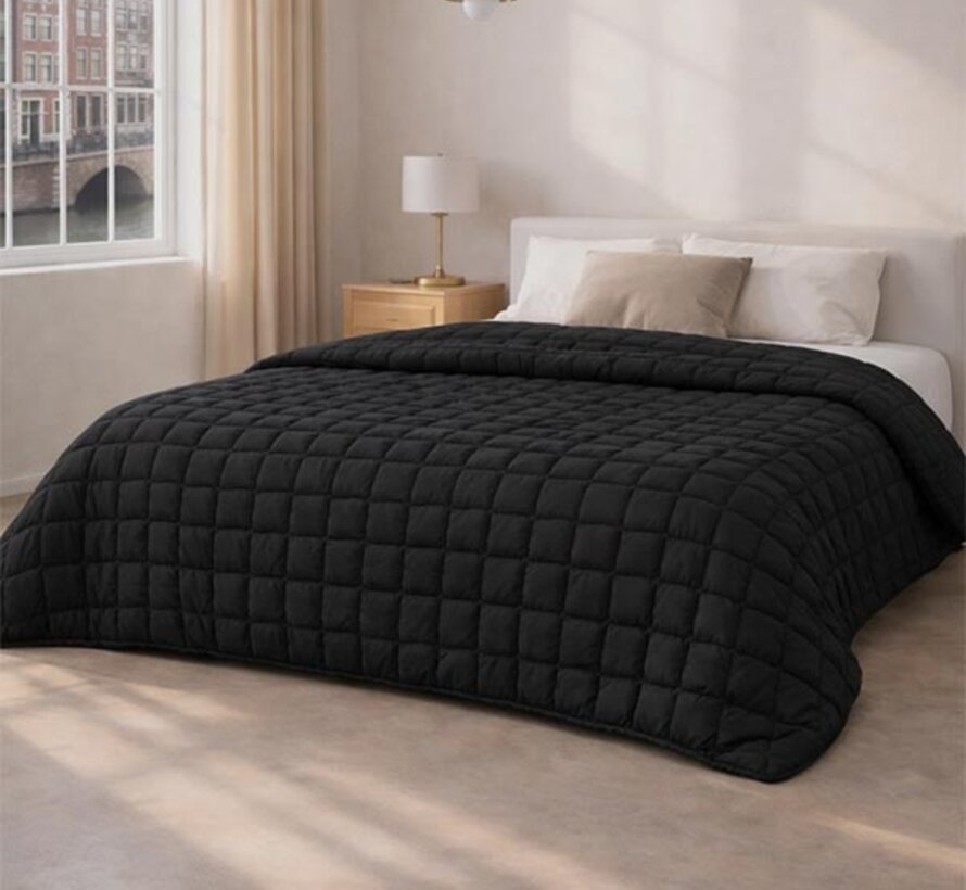 Dekbed Zonder Overtrek - Zwart Puffy