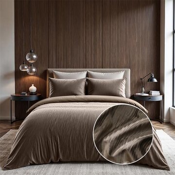 Sleeptime Velvet Cartier - Taupe Dekbedovertrek