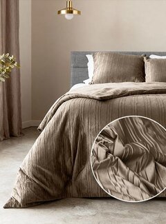 Sleeptime Velvet Lining - Taupe Dekbedovertrek