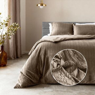 Sleeptime Velvet Lining - Taupe Dekbedovertrek