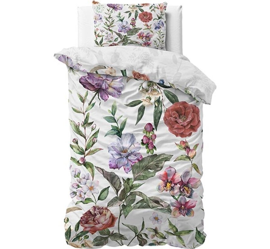 Ophelia - Wit/Multi Dekbedovertrek