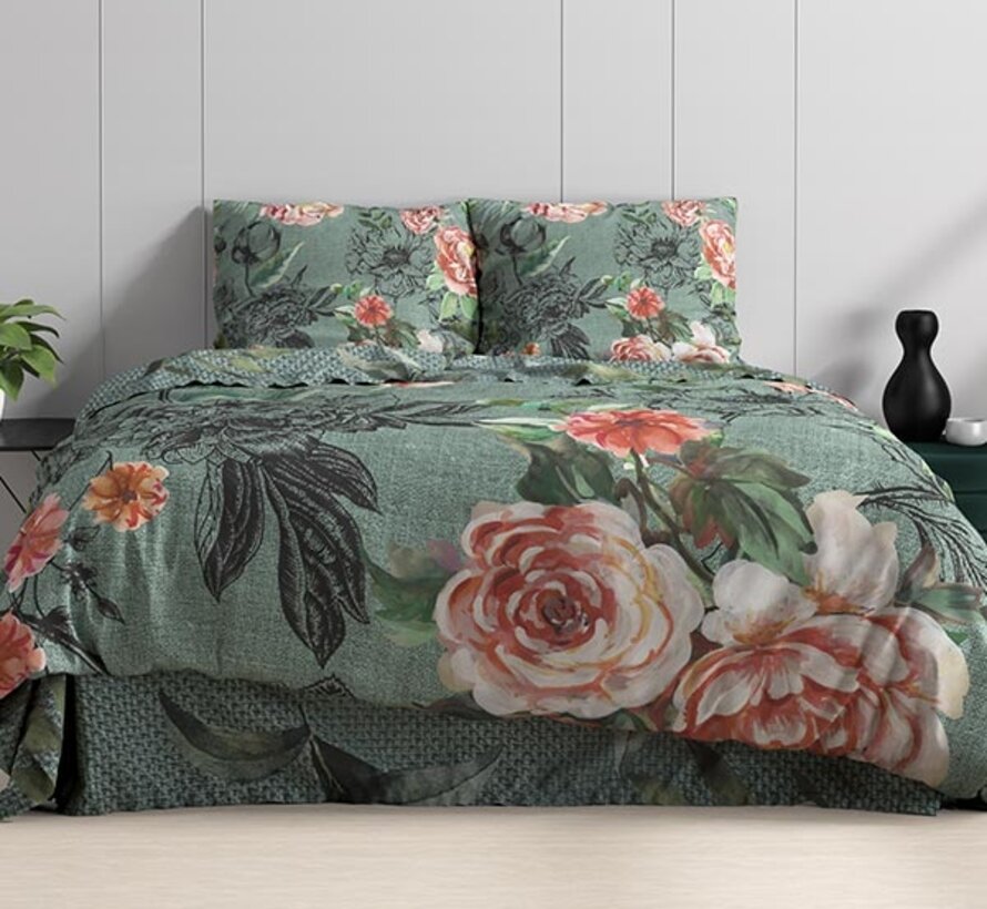 Diana - Groen Dekbedovertrek