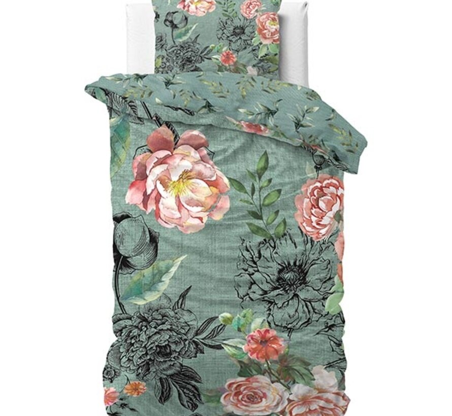 Diana - Groen Dekbedovertrek