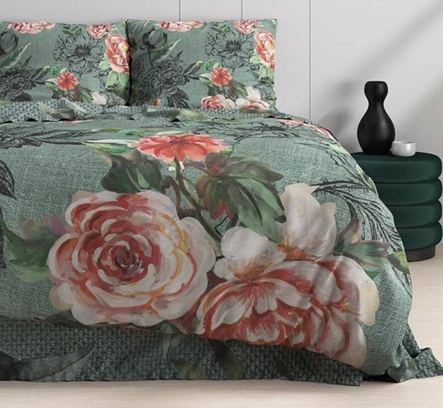 Diana - Groen Dekbedovertrek