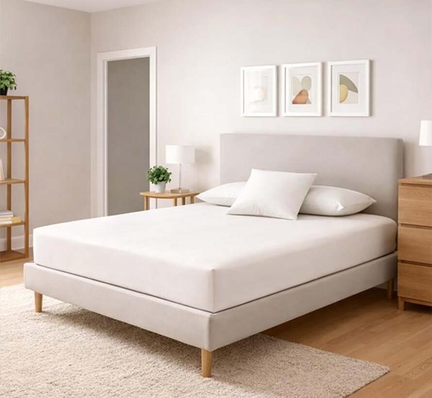 Hoeslaken - Enkel Jersey - Wit