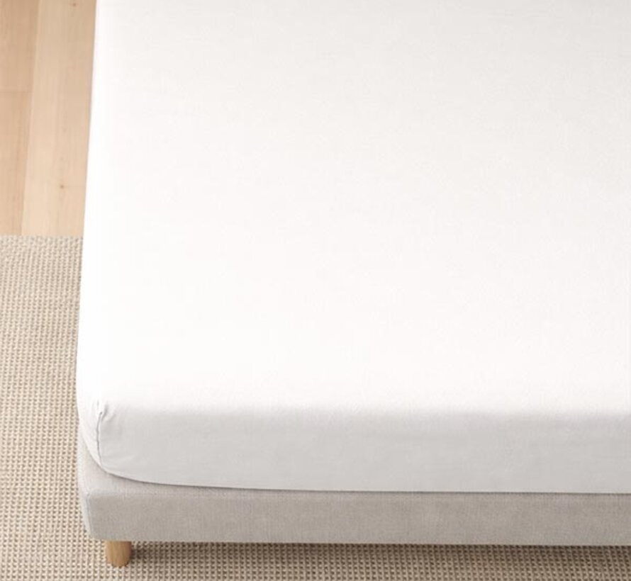 Hoeslaken - Enkel Jersey - Wit