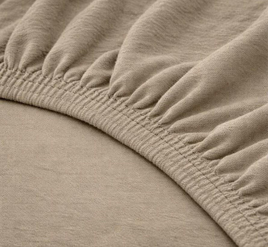 Hoeslaken - Enkel Jersey - Taupe