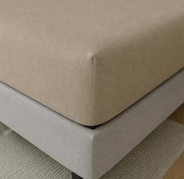 Whitelabel Hoeslaken - Enkel Jersey - Taupe