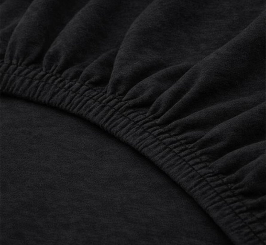 Hoeslaken - Enkel Jersey - Zwart