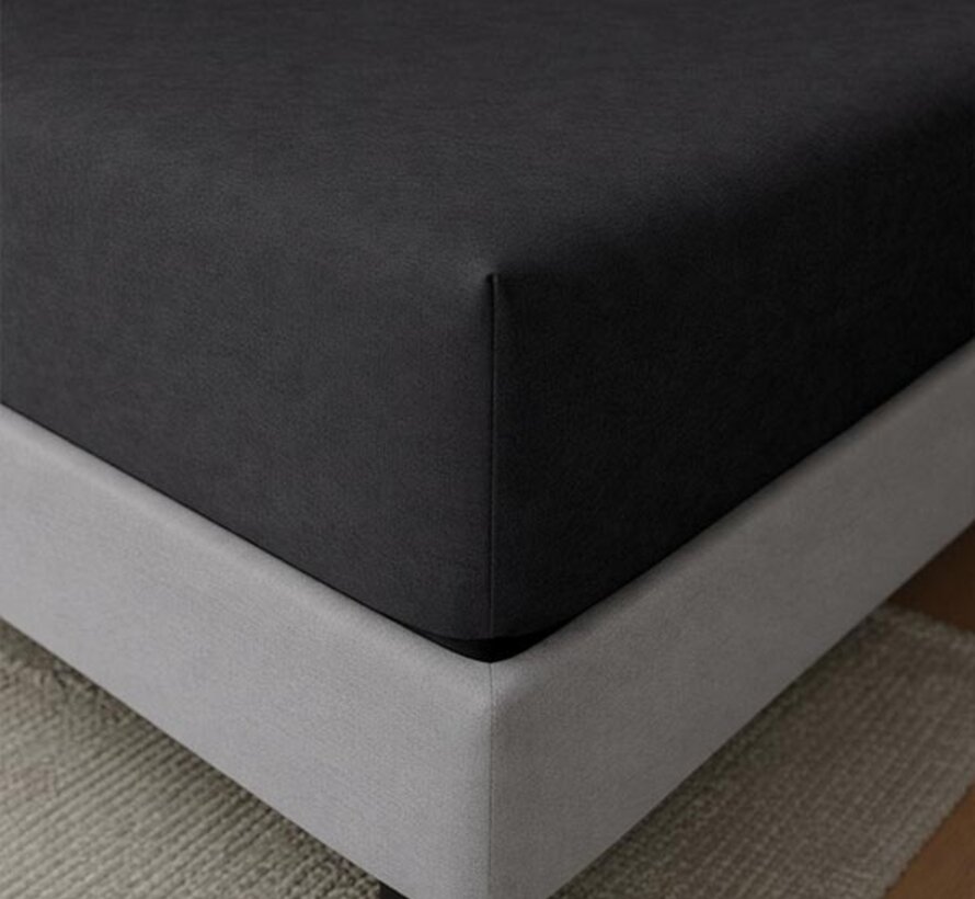 Hoeslaken - Enkel Jersey - Zwart