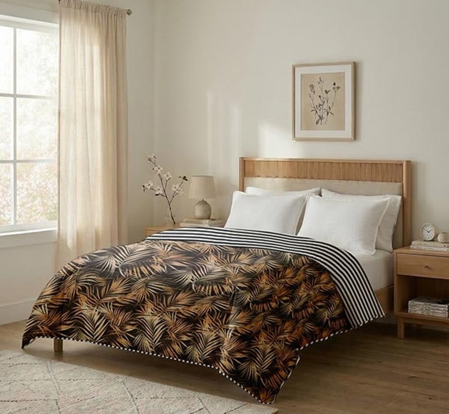 Dekbed Zonder Overtrek - Orange Leafs