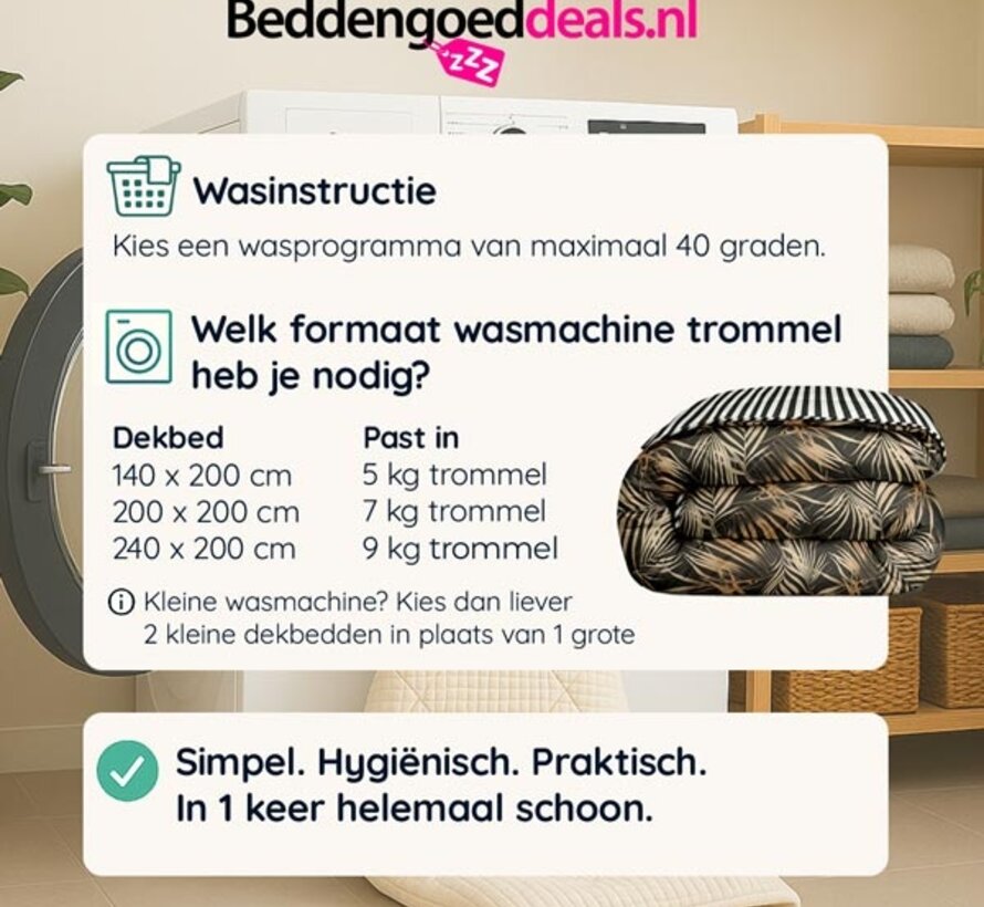 Dekbed Zonder Overtrek - Orange Leafs