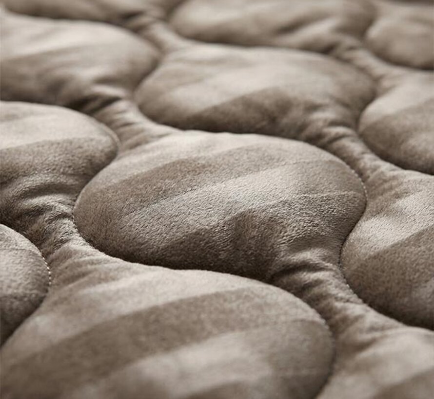 Dekbed Zonder Overtrek - Taupe Hotel Velvet Lazy