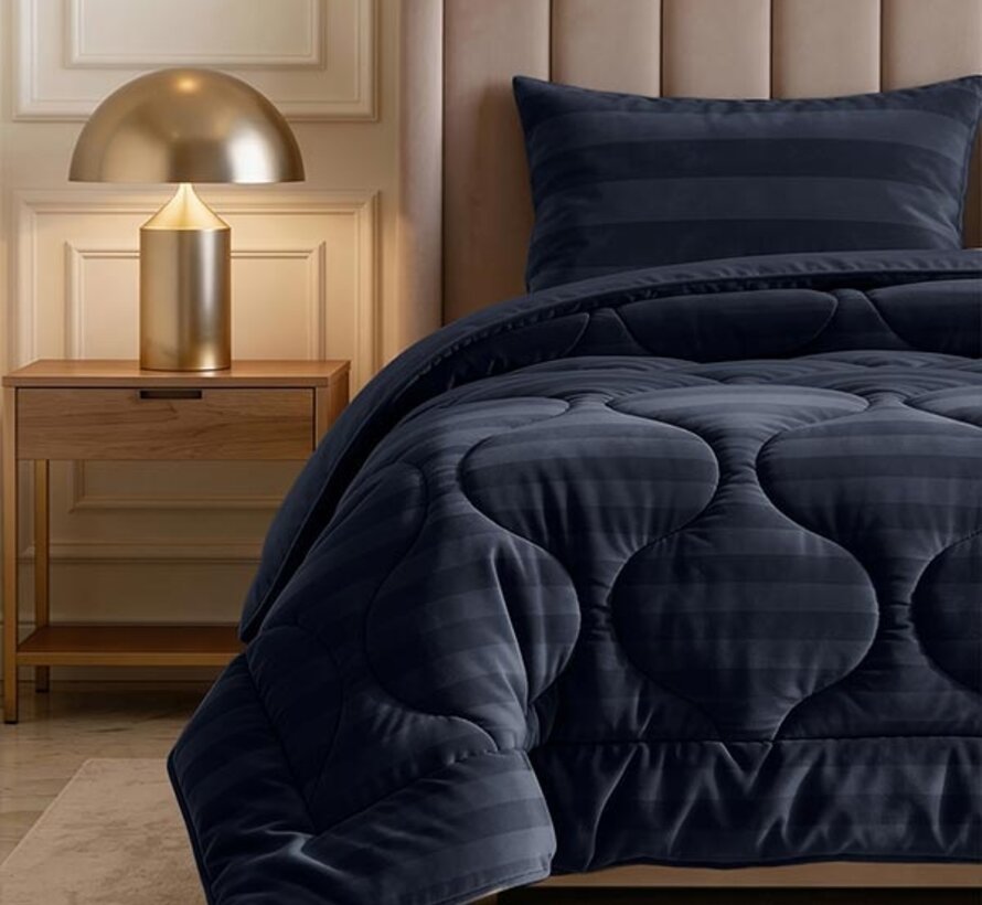 Dekbed Zonder Overtrek - Navy Hotel Velvet Lazy