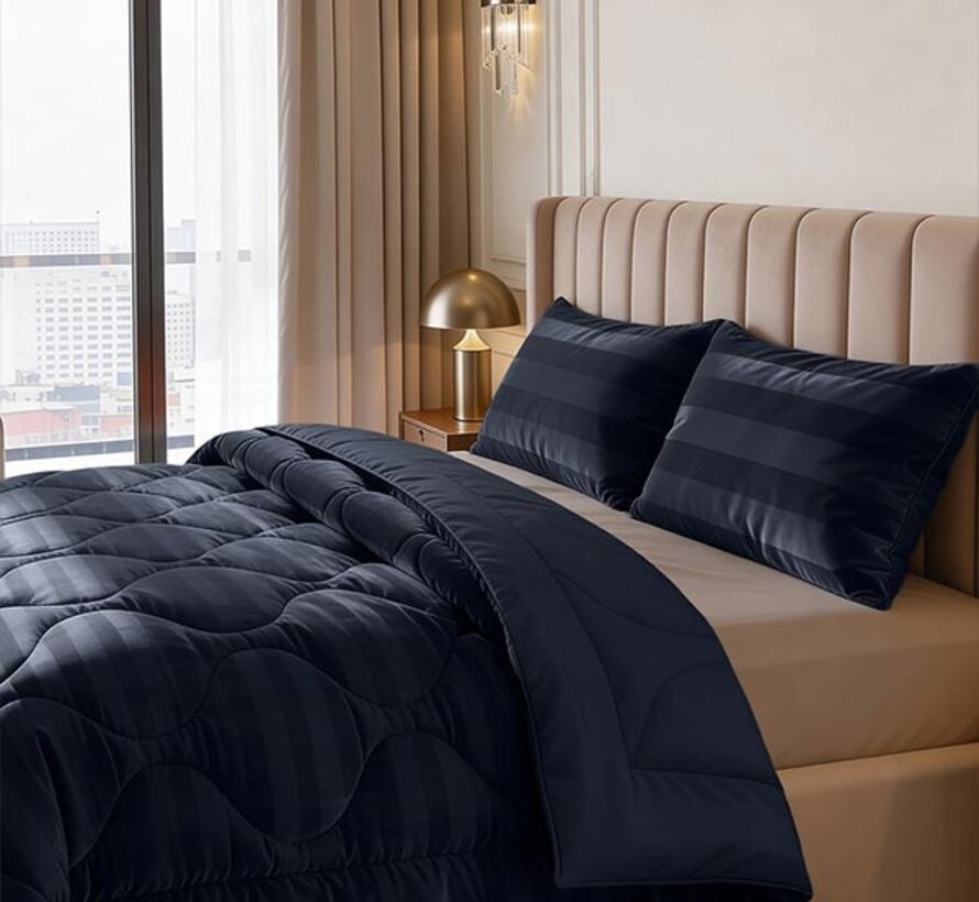 Dekbed Zonder Overtrek - Navy Hotel Velvet Lazy