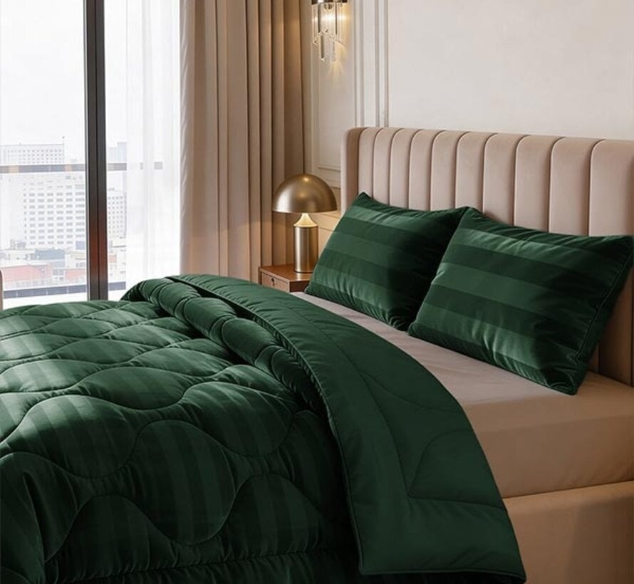 Dekbed Zonder Overtrek - Donkergroen Hotel Velvet Lazy