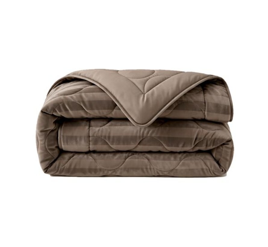 Dekbed Zonder Overtrek - Taupe Hotel Velvet Lazy