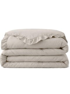 Sleeptime Dekbed Zonder Overtrek - Taupe/Grijs Ruffles Lazy