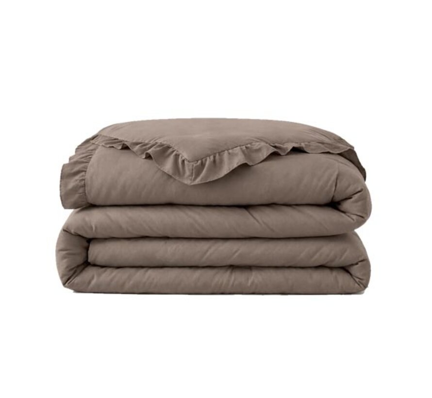 Dekbed Zonder Overtrek - Taupe Ruffles Lazy