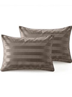 Sleeptime 2-Pack: Kussenslopen - Taupe Hotel Velvet