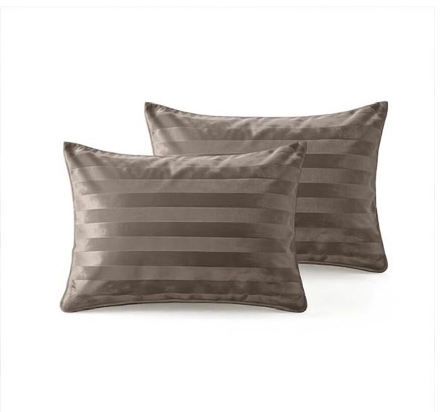 2-Pack: Kussenslopen - Taupe Hotel Velvet