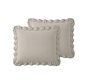 2-Pack: Kussenslopen - Taupe/Grijs Ruffles