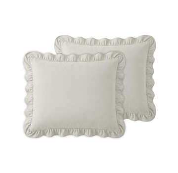 Sleeptime 2-Pack: Kussenslopen - Gebroken Wit Ruffles