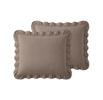 Sleeptime 2-Pack: Kussenslopen - Taupe Ruffles