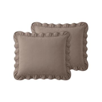 Sleeptime 2-Pack: Kussenslopen - Taupe Ruffles