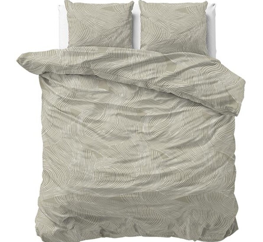 Ripple - Taupe Dekbedovertrek