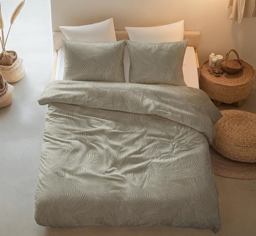 Ripple - Taupe Dekbedovertrek