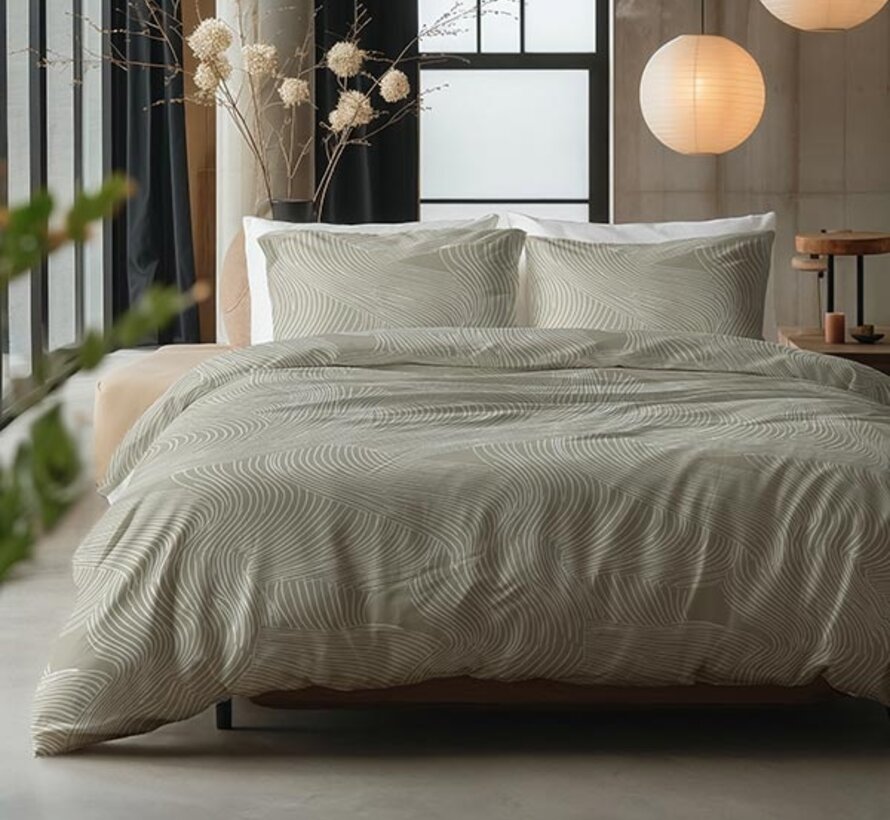 Ripple - Taupe Dekbedovertrek