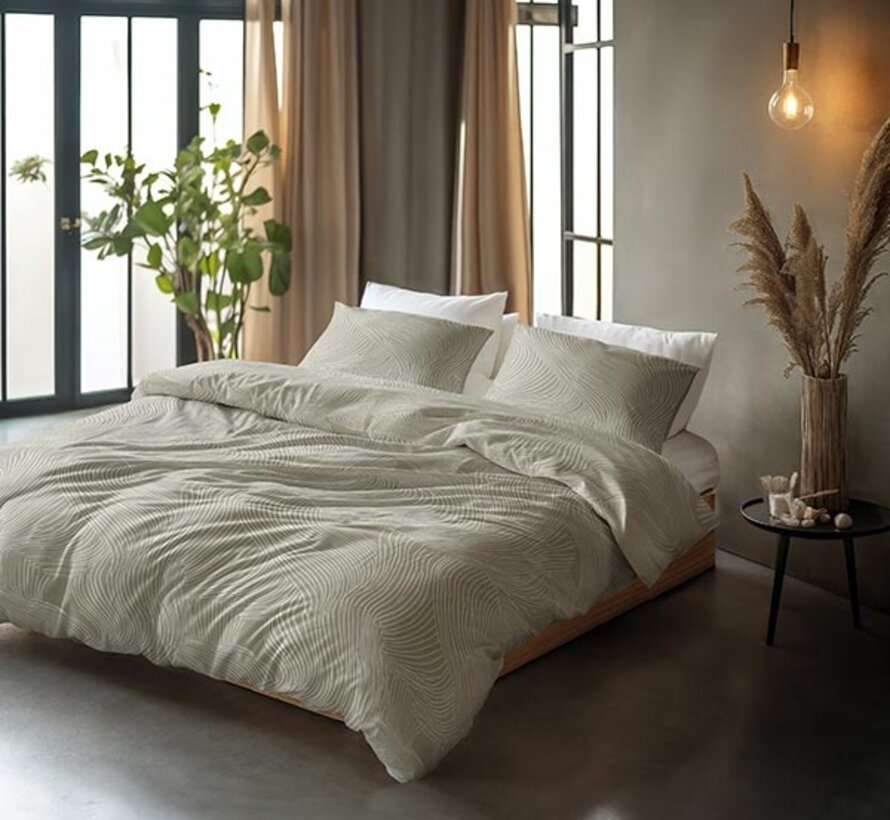 Ripple - Taupe Dekbedovertrek