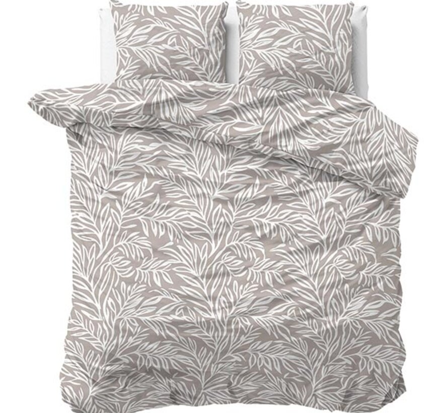 Breeze - Taupe Katoen Dekbedovertrek