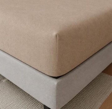 Whitelabel Hoeslaken - Enkel Jersey - Taupe