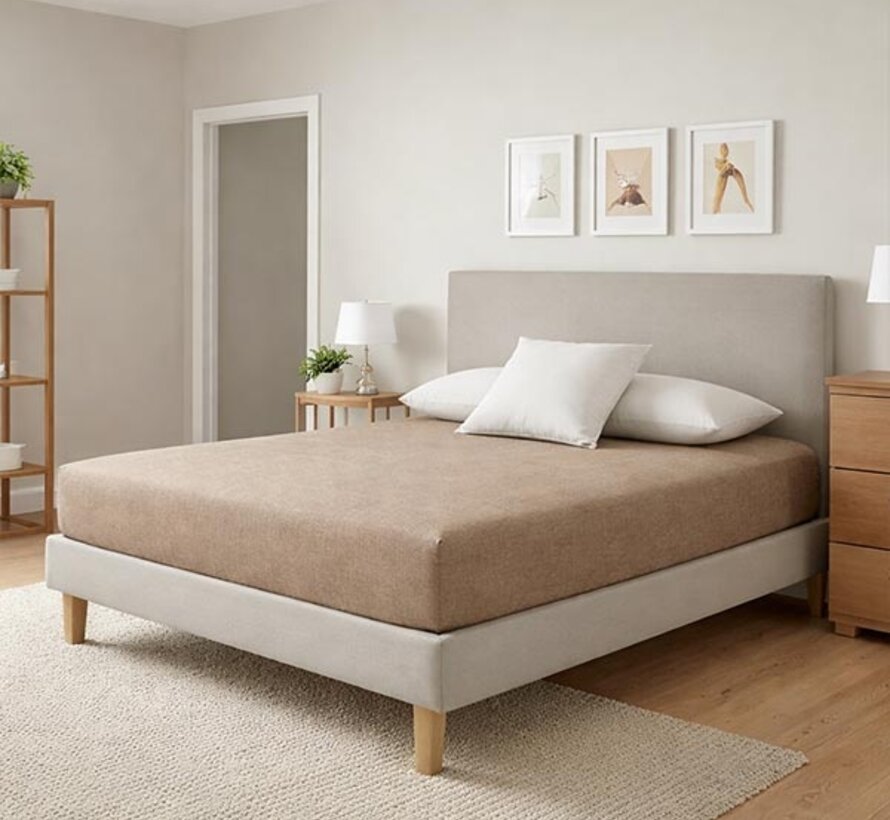 Hoeslaken - Enkel Jersey - Taupe