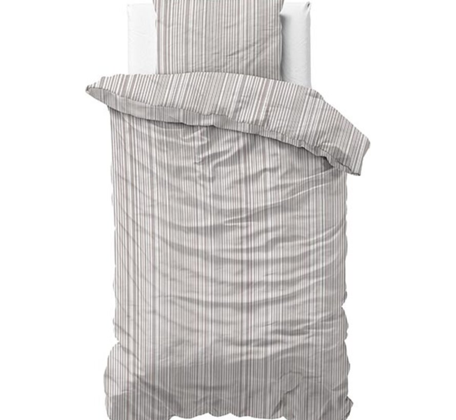 Pinstripe - Taupe Dekbedovertrek