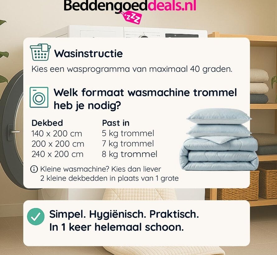 Dekbed Zonder Overtrek - Verkoelende Blue Cell Lazy - Blauw