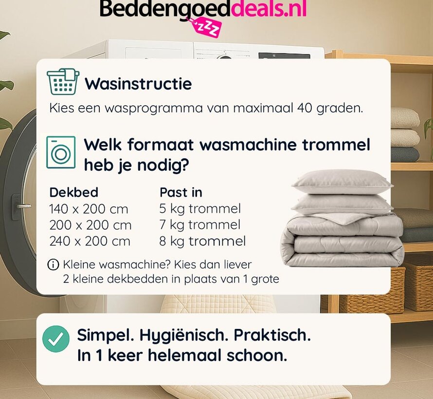 Dekbed Zonder Overtrek - Verkoelende Blue Cell Lazy - Taupe