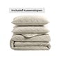 Dekbed Zonder Overtrek - Taupe/Grijs Velvet Lazy