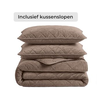 Sleeptime Dekbed Zonder Overtrek - Taupe/Bruin Velvet Lazy