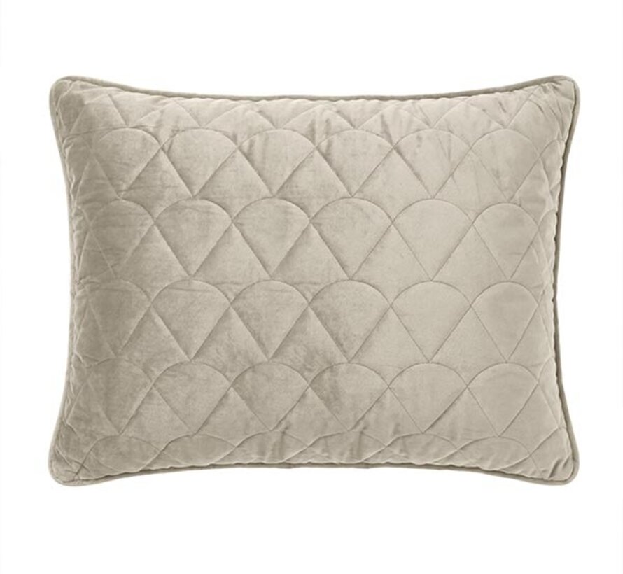 Dekbed Zonder Overtrek - Taupe/Grijs Velvet Lazy
