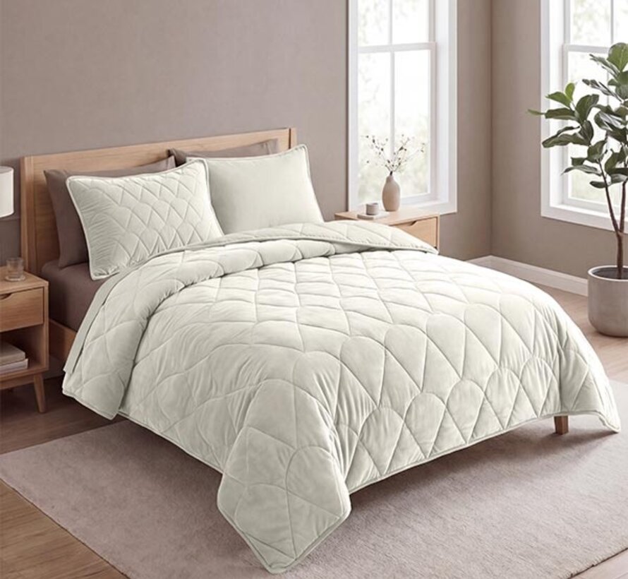 Dekbed Zonder Overtrek - Beige Velvet Lazy