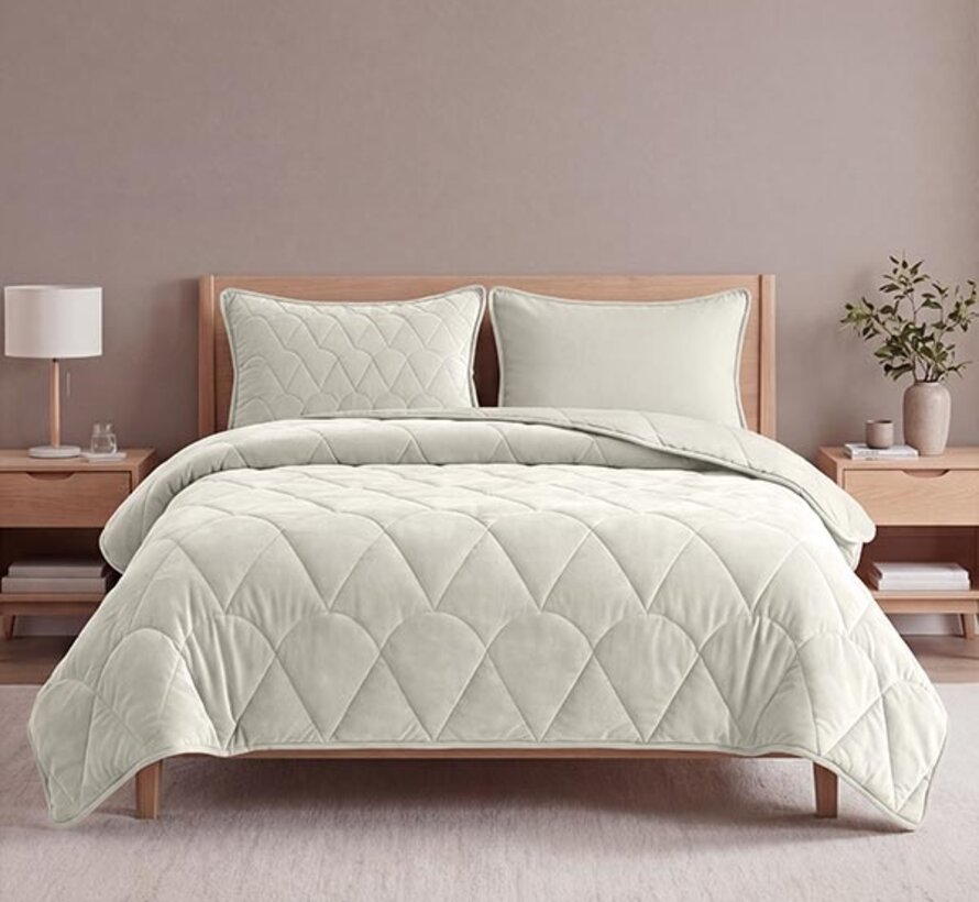 Dekbed Zonder Overtrek - Beige Velvet Lazy