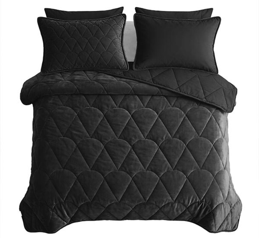 Dekbed Zonder Overtrek - Zwart Velvet Lazy
